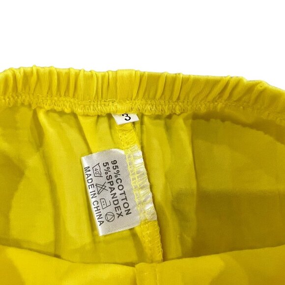 Girls Sz 3 Bright Yellow Ruffle Shorts - Picture 3 of 3